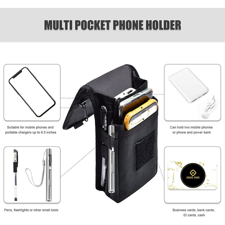 Phone Pouch, Cell Phone Holster Pouch Compatible With Men Belt, Tactical Cell  Phone Belt Pouch Compatible With Mobile Phone Under 6.5 Inches
