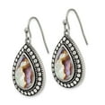 thumbnail image 3 of White Stainless Steel Earring Drop & Dangle Women'S Abalone, 3 of 4