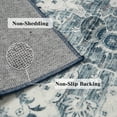 thumbnail image 4 of Washable Vintage Area Rug Runner - Non-Slip, Low-Pile Carpet for Living Room, Bedroom, Dining Room, Hallway, Kitchen, Soft Distressed Oriental Floral, Versatile for Home Decor - Colors: Gray/Tan/Blue, 4 of 8