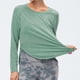 thumbnail image 4 of Camisas de entrenamiento para mujer, camisetas de yoga de manga larga, camiseta informal para senderismo, camiseta atlética transpirable de secado rápido, L, 262, 4 of 7