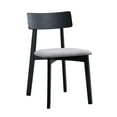 thumbnail image 6 of Set of 4 Linen Side Chair, Upholstered Dining Chairs with Low Back, Decorative Home Furniture (Black), 6 of 6