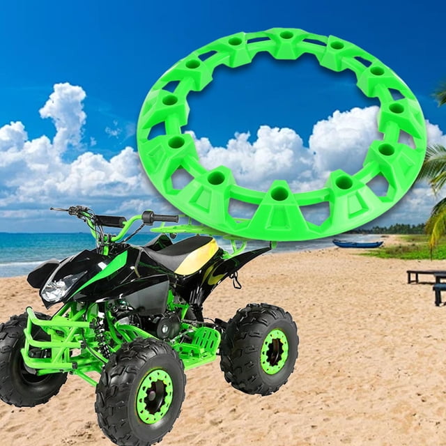 Generic ATV Llanta de Rueda Protector de Cubo Piezas de modificación Práctico Reemplazo Llanta de Llanta Protector de Cubo Decoración de Neumáticos Verde 10 pulgadas