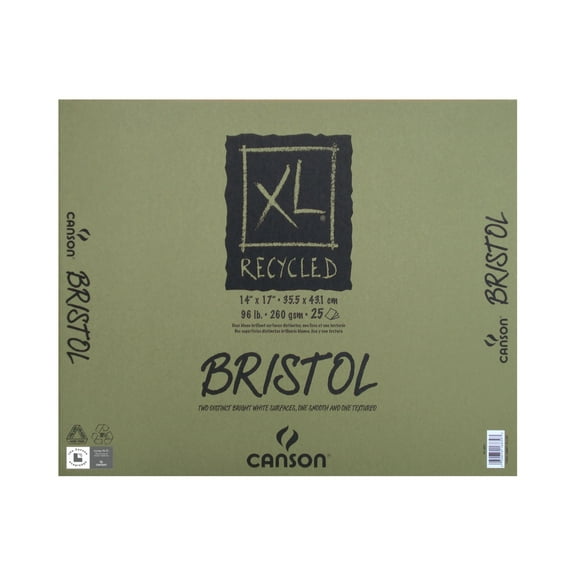 Canson XL Recycled Bristol Pad, 14in x 17in, 25 Sheets/Pad