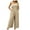 Khaki, variant on Clearance! Ohufall Jumpsuits for Women, Summer New Casual Solid Color Collar Loose Suspenders Jumpsuit Overalls Women, Rompers for Women, Onesie for Women Clearance