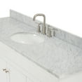 thumbnail image 2 of Ariel Hamlet 67 Inch Single Oval Sink Vanity With Carrara White Marble Countertop W/ 0.75 Edge In White, 2 of 11