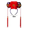 thumbnail image 2 of Diademas de estilo chino con aros para el pelo, diademas decorativas de princesa con borlas y flores chinas., 2 of 5