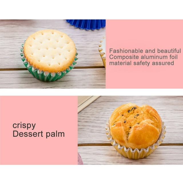100 Pieces Cupcake Paper Liners Mini Non-Stick Muffin Baking Cupcake Molds DIY Muffin Molds DIY Pastry Chocolate Home Kitchen Bakeware, Blue