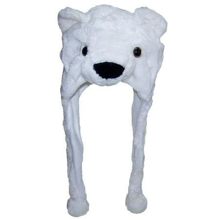 Best Winter Hats Adult/Teen Plush Animal Character Ear Flap Hat (One Size) - Polar (Best Character In One Piece)