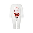 thumbnail image 2 of Christmas Family Matching Pajamas, Cartoon Santa Long-Sleeves Tops with Plaid Pants Suit for Adult, Kid, Baby, Pet, 2 of 10