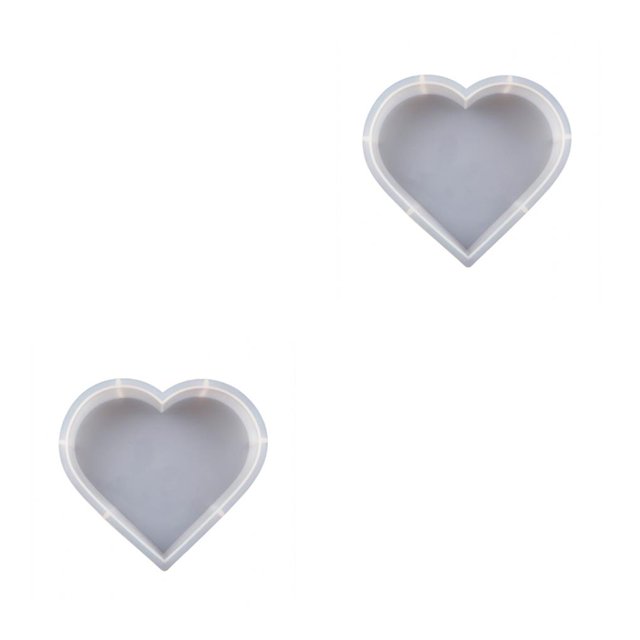 Kearding Moldes de fundición en forma de corazón Rectangular hexágono cuadrado diseño gota pegamento molde habitación decoración en forma de corazón 2piezas