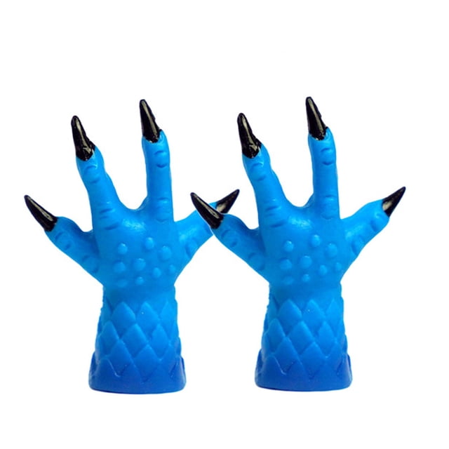 Partheme Novelty Toys 1 Counts Little Toys Ugly Holly Hand Finger Puppets Party Favors 2PCS Blue Green Red Yellow