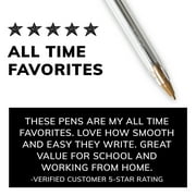 BIC Cristal Xtra Smooth Medium Point Ball Pen, School Supplies, 1.0 mm, Black, 10-Count