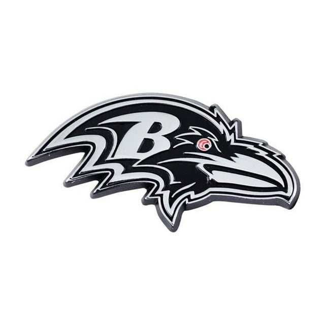 Fanmats 4298905622 Baltimore Ravens Premium Metal Chrome Auto Emblem