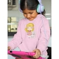 thumbnail image 2 of Girl With Pet Dog Hoodie Juniors -Image by Shutterstock,  Small, 2 of 4