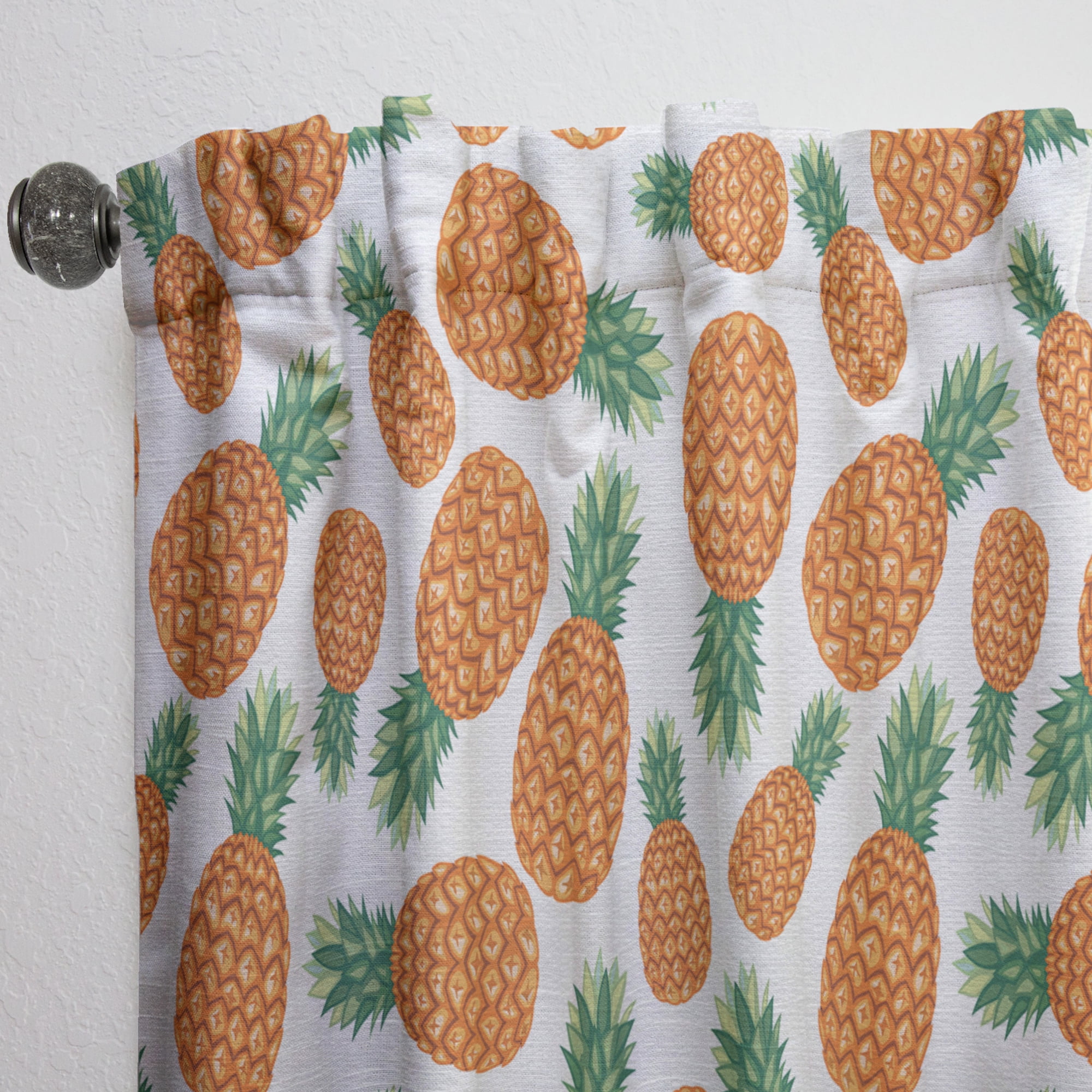 Designart 'Tropical Pineapple Mood III' Tropical Curtain Panel