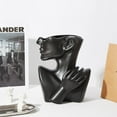 thumbnail image 3 of Ceramic Greek Statue Face Vase Black Creative Head Sculpture for Home Decoration, 3 of 6