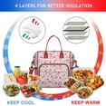 thumbnail image 4 of Red Christmas Snowman Pattern Womens Lunch Box for Work,Insulated Large Lunch Bag for Tween and Teen,Loncheras Para Mujer,Leakproof Adult Lunch Bag for Work,Beach,Travel,Picnic,Camping, 4 of 7
