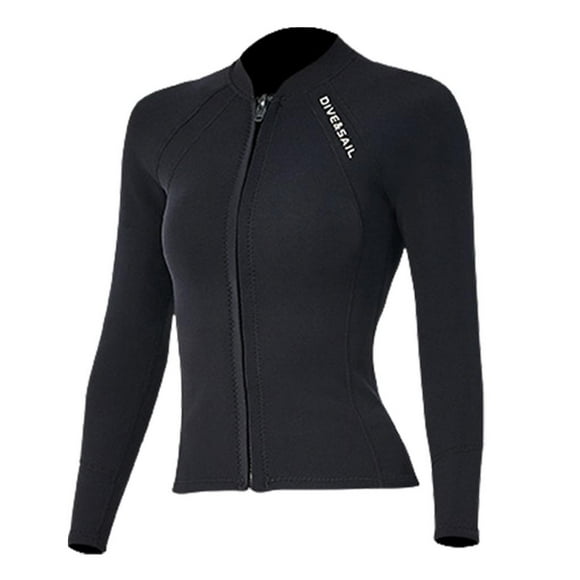 Mens 2mm Long Wetsuit Womens, Jacket Wetsuits Diving Suit Front Zip Wetsuit for