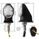 thumbnail image 3 of 2 bombillas de luz indicadora de señal de giro de motocicleta universales negras de 12 V, 3 of 5