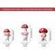 thumbnail image 2 of Cartoon Mushroom Fridge Magnets, Red Mushroom Refrigerator Magnets, Cute Refrigerator Magnets Stickers for Home Office Whiteboard Decoration - 3 PCS, 2 of 5