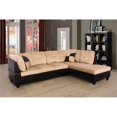 thumbnail image 2 of Star Home Living Corp Chris Microfiber Fabric Right Facing Sectional in Beige, 2 of 2