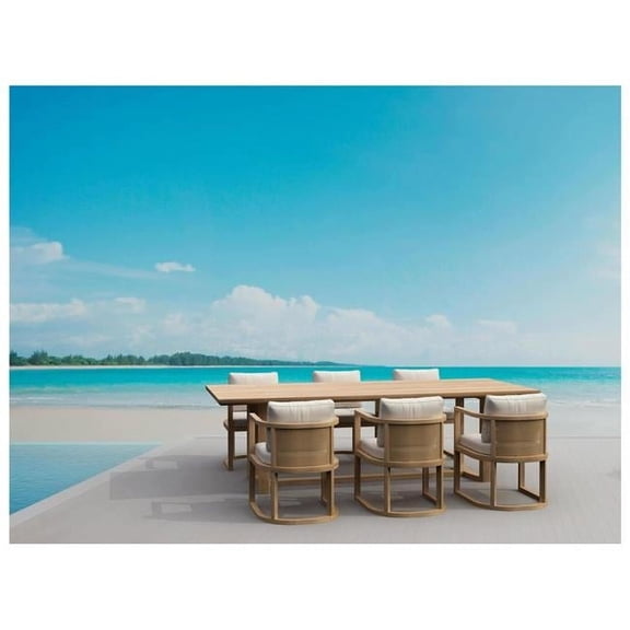 Anderson Teak SET-223 Junus Dining Table Set - 7 Piece