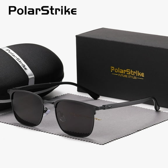 PolarStrike Unisex Stylish Full-frame Polarized Sunglasses Outdoor Activities Square Frame Sunglasses
