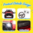 thumbnail image 7 of Xuanlur 12V Kids Electric Vehicles for Kids, Ride on Toys w/Parent Remote Control,USB, Music, LED Lights, Bluetooth, Gift for Boys Girls (Red), 7 of 7