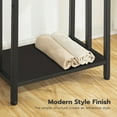 thumbnail image 4 of HOOBRO Industrial 3-Tier Freestanding Towel Rack with Shelf, Black, 4 of 12