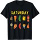 thumbnail image 1 of Camiseta de Mujer 100% Algodón - Orugas Hambrientas SÁBADO Divertida Amante de Frutas Vegetariana, 1 of 7