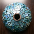 thumbnail image 4 of Tiffany Lamp Shade Replacement W12H6 Inch Sea Blue Stained Glass Dragonfly Lampshade Only 1-5/8-Inch Fitter Opening for Floor Arch Lamp Torchiere Lamp Ceiling Fixture Pendant Light S147, 4 of 6