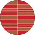 thumbnail image 1 of Ahgly Company Machine Washable Indoor Round Transitional Bright Orange Area Rugs, 4' Round, 1 of 7