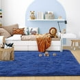 thumbnail image 4 of Sanmadrola Area Rug for Bedroom,6.5'X7.5',Fluffy Shag Rug for Living Room,Furry Carpet for Kids Room,Shaggy Throw Rug for Nursery Room,Fuzzy Plush Rug,Blue Carpet,Rectangle,Cute Room Decor for Baby, 4 of 7