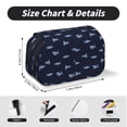 thumbnail image 5 of Sikiie Cute Shark Print Flip Double-layer Pencil Case, All-purpose Stationery Bag for Study and Office, Zipper Design, Unisex, 5 of 7