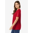 thumbnail image 3 of Woman Within Plus Size Perfect Short-Sleeve Scoopneck Tee, 3 of 6