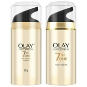 Olay Night Cream Total Effects 7 in 1, Anti-Ageing Moisturiser, 50g & Olay Day Cream Total Effects 7 in 1, Anti-Ageing Moisturiser, 20g