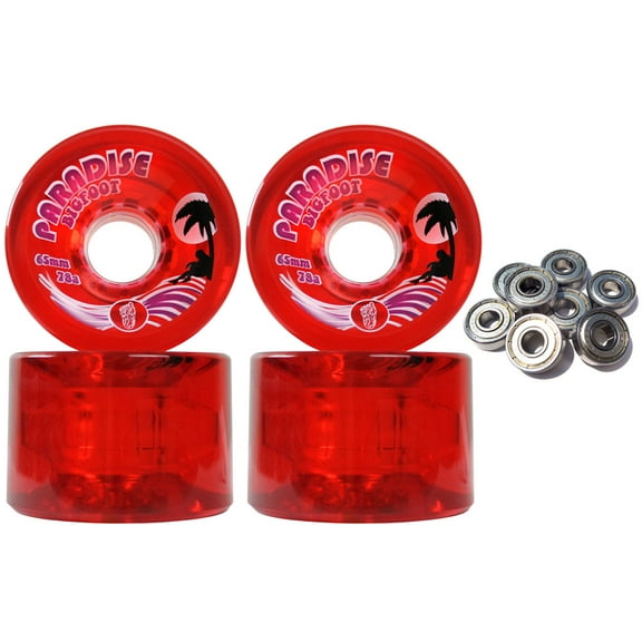 Bigfoot Freeride Longboard Wheels 65MM 78A Islanders Red SHR Cruiser   ABEC 9'S