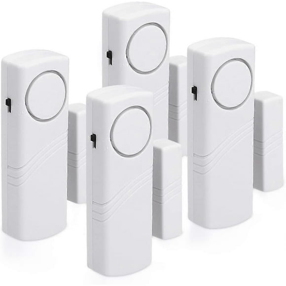 Door Alarm Window Alarm Wireless Door Window Contact Sensor Alarm 4PCS--