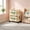 Beige, variant on Beige 2-Tier Wheeled Plastic Mobile Storage Cart Cute Bear Glasses Design Hollow Ventilated Compartments Multifunctional Rolling Organizer For Living Room Bedroom Kitchen Bathroom