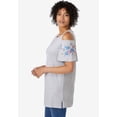 thumbnail image 3 of Woman Within Plus Size Short-Sleeve Cold-Shoulder Tee, 3 of 6
