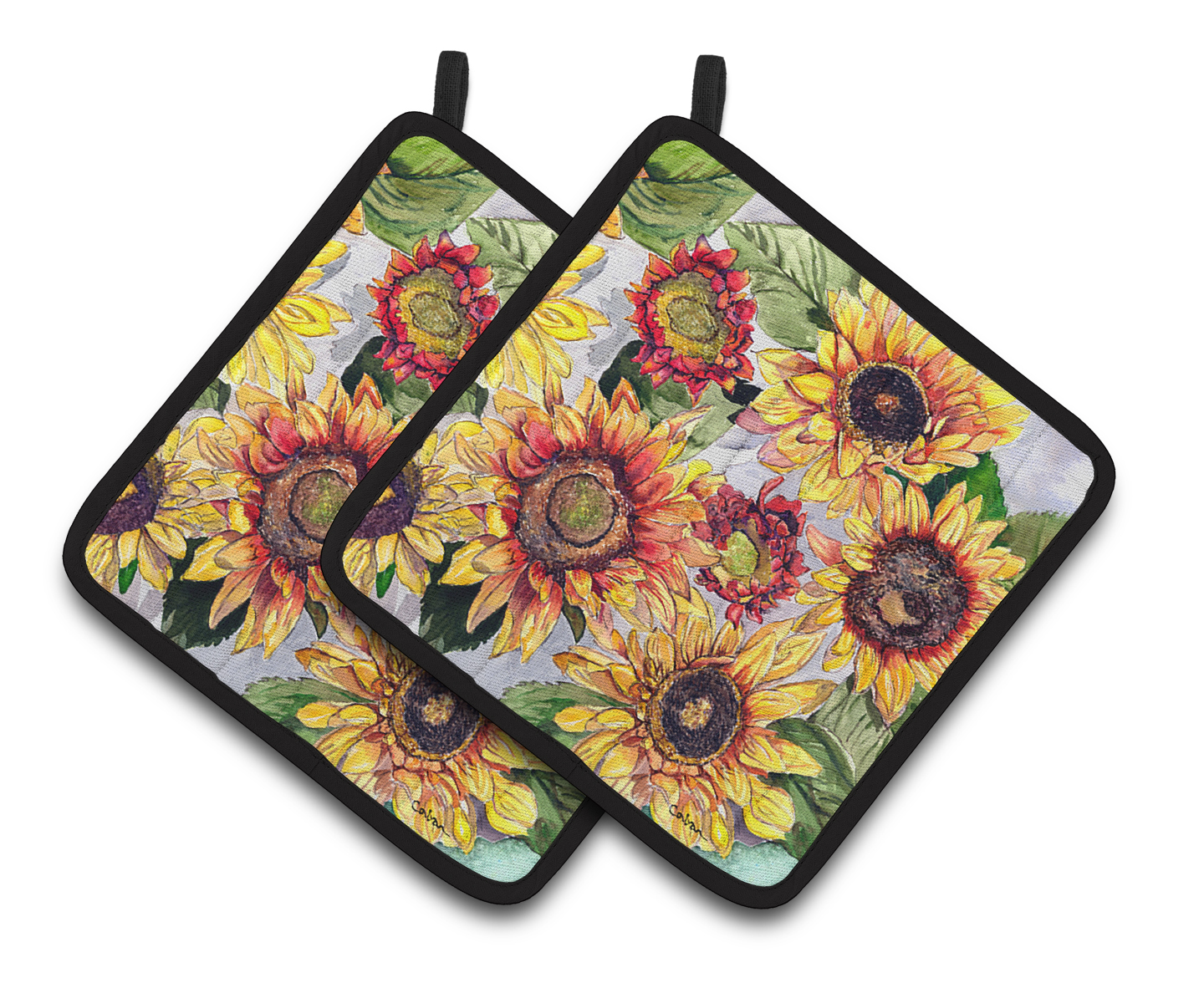 Sunflowers Pair of Pot Holders