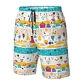 thumbnail image 4 of Salouo Funny Farm Pattern Swim Trunks for Men,Men's Hawaiian Bathing Suit Swimsuits Quick Dry Swimming Board Shorts Beach Shorts with Pockets-Small, 4 of 6