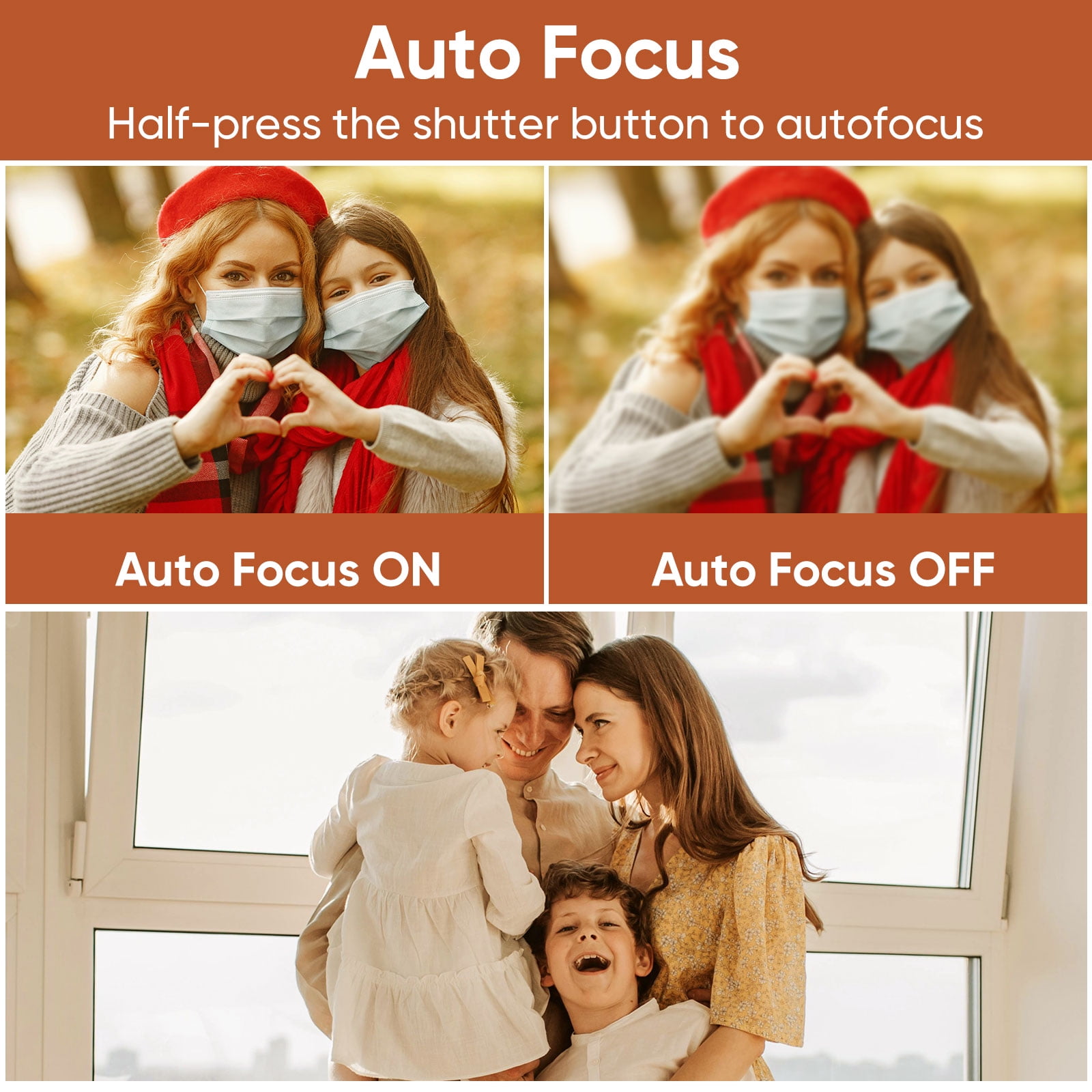 ORDRO M3 5K Video Camera Camcorder WiFi IR Night Vision Pocket Vlogging Camera 3.5'' Flippable Screen