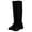 Black, variant on Over The Knee Boots for Women Wide Calf Leather Suede Splicing Chunky Block Heels Lug Sole Round Toe Lace Up Long Booties Cowgirl Trendy Casual Comfortable Dressy Thigh High Boots