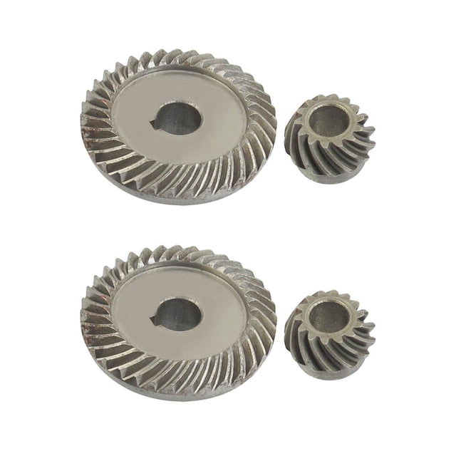 4x Angle Grinder Spare Part Tapered Bevel Gear Set for Silver Metal