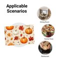 thumbnail image 5 of Jbralid Autumn Pumpkin Leaves Pattern Linen Placemat Set of 8 for Home Kitchen Table Decor 12x18 inch, 5 of 5