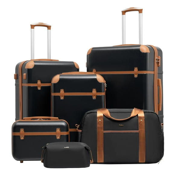 Set de equipaje Coolife, maleta de 3 piezas, policarbonato, tapa dura con cierre TSA