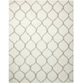 thumbnail image 2 of Nourison Galway Modern Trellis Shag Ivory/Ash 5' x 7' Area Rug, (5' x 7'), 2 of 5