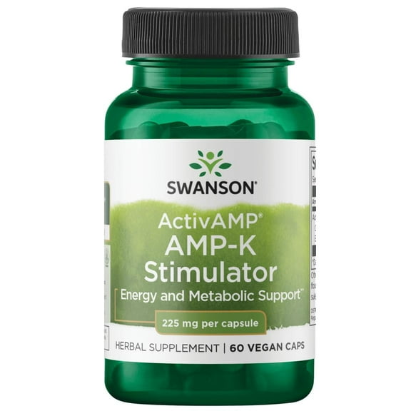 Swanson Activamp Amp-K Stimulator 225 Milligrams 60 Veg Capsules