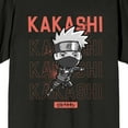 thumbnail image 2 of Naruto Shippuden Chibi Kakashi Crew Neck Short Sleeve Men's Black T-shirt-Medium, 2 of 4